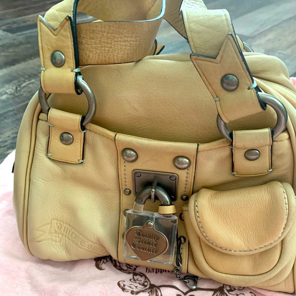 Vintage Juicy Couture Leather Bowling Bag